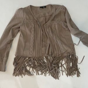 RYU Anthropologie Boho Fringe Vest Jacket MEDIUM